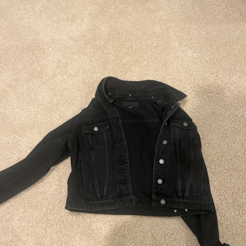 black jean jacket